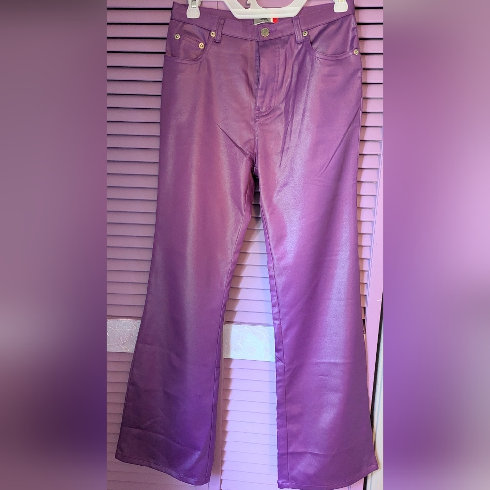 Vibrant Purple Flare Women's Jeans